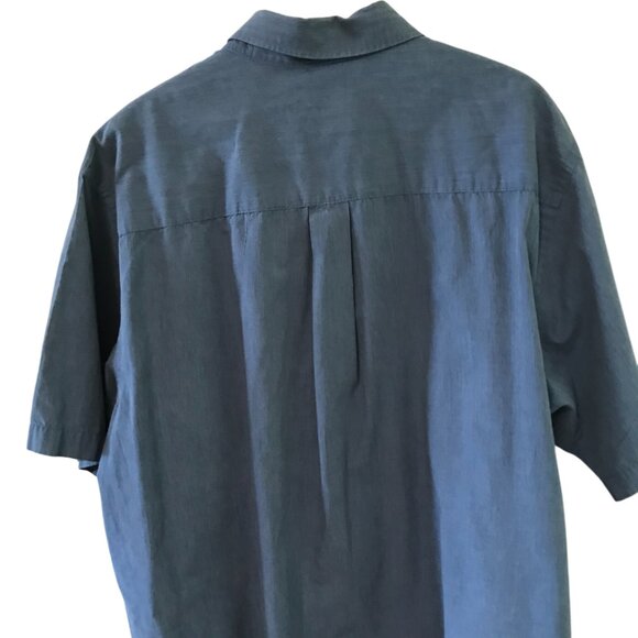 Puritan Button-Down Collar Shirt: Short Sleeves, Navy Men’s Size 2XL - Picture 2 of 7